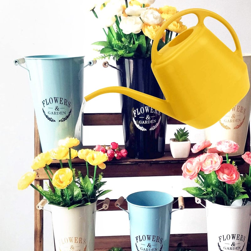 Fasmov Plastic Watering Can, Yellow, 1-Gallon - Image 5